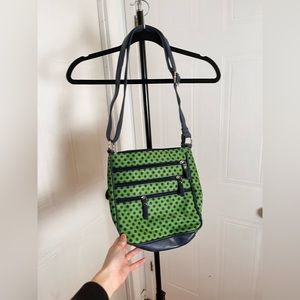 Green Polka Dot Shoulder/Crossbody Bag